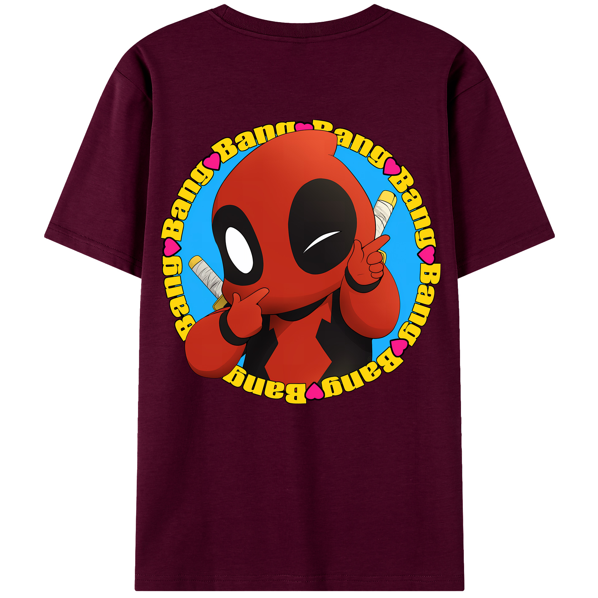 （画像用） Deadpool デッドプール レディース半袖Tシャツ(バックプリント)